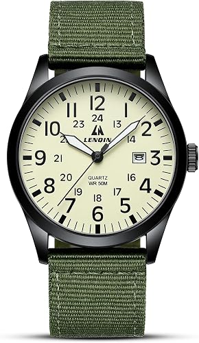 LN LENQIN Mens Watches Military Sport Analog Quartz Watch for Men